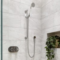 Chrome 1 Outlet Thermostatic Mixer Shower Set with Hand Shower - Camden