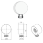 Chrome 1 Outlet Thermostatic Mixer Shower Set with Hand Shower - Camden