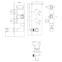 Chrome 2 Outlet Ceiling Mounted Thermostatic Mixer Shower Set with Integrated Hand Shower - Flow