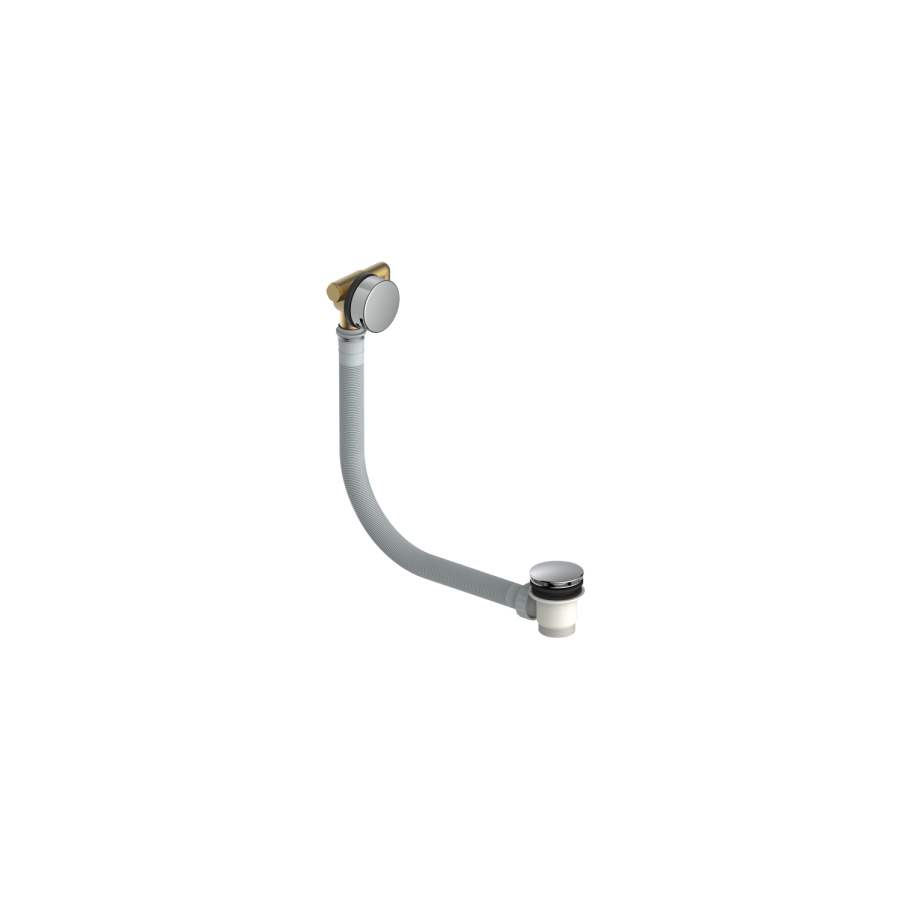 Chrome 2 Outlet Thermostatic Mixer Shower Set with Overflow Bath Filler - Arissa