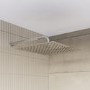 Chrome 2 Outlet Wall Mounted Thermostatic Mixer Shower Set with Hand Shower - Cube