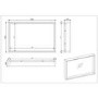 Rectangular Concrete Effect Mirror 70 x 45cm - Arragon