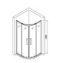 800mm Chrome 4mm Glass Quadrant Shower Enclosure with Shower Tray - Lyra
