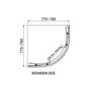800mm Chrome 4mm Glass Quadrant Shower Enclosure with Shower Tray - Lyra