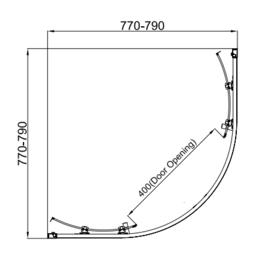 800mm Quadrant Chrome Shower Enclosure Suite with Toilet & Basin - Carina