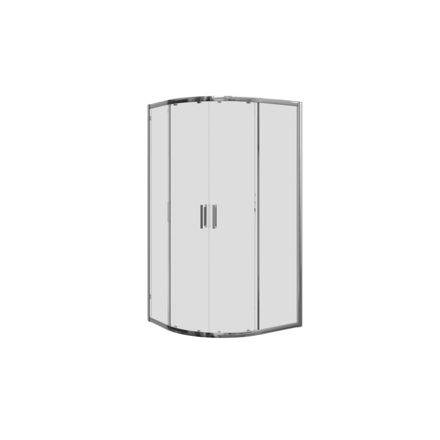 800mm Quadrant Chrome Shower Enclosure Suite with Toilet & Basin - Carina