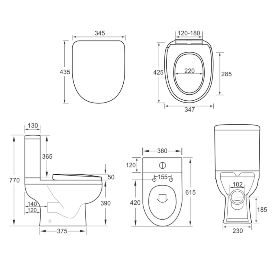 900mm Quadrant Chrome Shower Enclosure Suite with Toilet & Basin - Carina