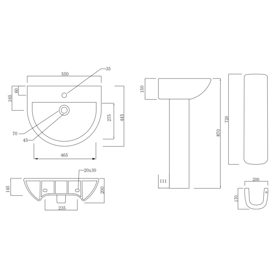 900mm Quadrant Chrome Shower Enclosure Suite with Toilet & Basin - Carina