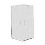 800mm Chrome 6mm Glass Square Corner Entry Shower Enclosure with Shower Tray - Carina