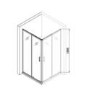 800mm Chrome 6mm Glass Square Corner Entry Shower Enclosure with Shower Tray - Carina