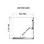 800mm Chrome 6mm Glass Square Corner Entry Shower Enclosure with Shower Tray - Carina