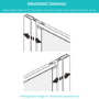 900mm Chrome 6mm Glass Square Corner Entry Shower Enclosure with Shower Tray - Carina