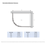 900x760mm Chrome 6mm Glass Left Hand Offset Quadrant Shower Enclosure with Shower Tray - Carina