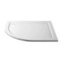 900x760mm Chrome 6mm Glass Left Hand Offset Quadrant Shower Enclosure with Shower Tray - Carina
