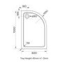 1000 x 800mm Right Hand Offset Quadrant Shower Enclosure Suite with Toilet & Basin - Carina