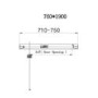 760x700mm Chrome 6mm Glass Rectangular Hinged Shower Enclosure - Carina