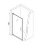 760x700mm Chrome 6mm Glass Rectangular Hinged Shower Enclosure - Carina