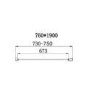 800x760mm Chrome 6mm Glass Rectangular Hinged Shower Enclosure - Carina