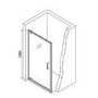 900x760mm Chrome 6mm Glass Rectangular Hinged Shower Enclosure - Carina