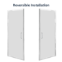 900x800mm Chrome 6mm Glass Rectangular Hinged Shower Enclosure - Carina