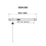 900mm Chrome 6mm Glass Square Hinged Shower Enclosure - Carina
