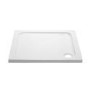 900mm Chrome 6mm Glass Square Hinged Shower Enclosure with Shower Tray - Carina