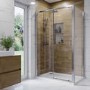 1000x700mm Chrome 6mm Glass Rectangular Sliding Shower Enclosure - Carina