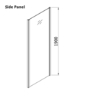 1000x700mm Chrome 6mm Glass Rectangular Sliding Shower Enclosure - Carina