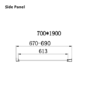 1000x700mm Chrome 6mm Glass Rectangular Sliding Shower Enclosure - Carina