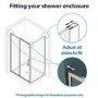 1000x700mm Chrome 6mm Glass Rectangular Sliding Shower Enclosure - Carina