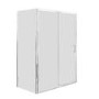 1000x760mm Chrome 6mm Glass Rectangular Sliding Shower Enclosure - Carina