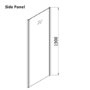1000x760mm Chrome 6mm Glass Rectangular Sliding Shower Enclosure - Carina