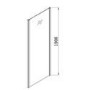 1000x800mm Chrome 6mm Glass Rectangular Shower Enclosure with Shower Tray - Carina