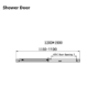 1200x700mm Chrome 6mm Glass Rectangular Sliding Shower Enclosure - Carina