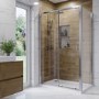 1400x800mm Chrome 6mm Glass Rectangular Sliding Enclosure - Carina