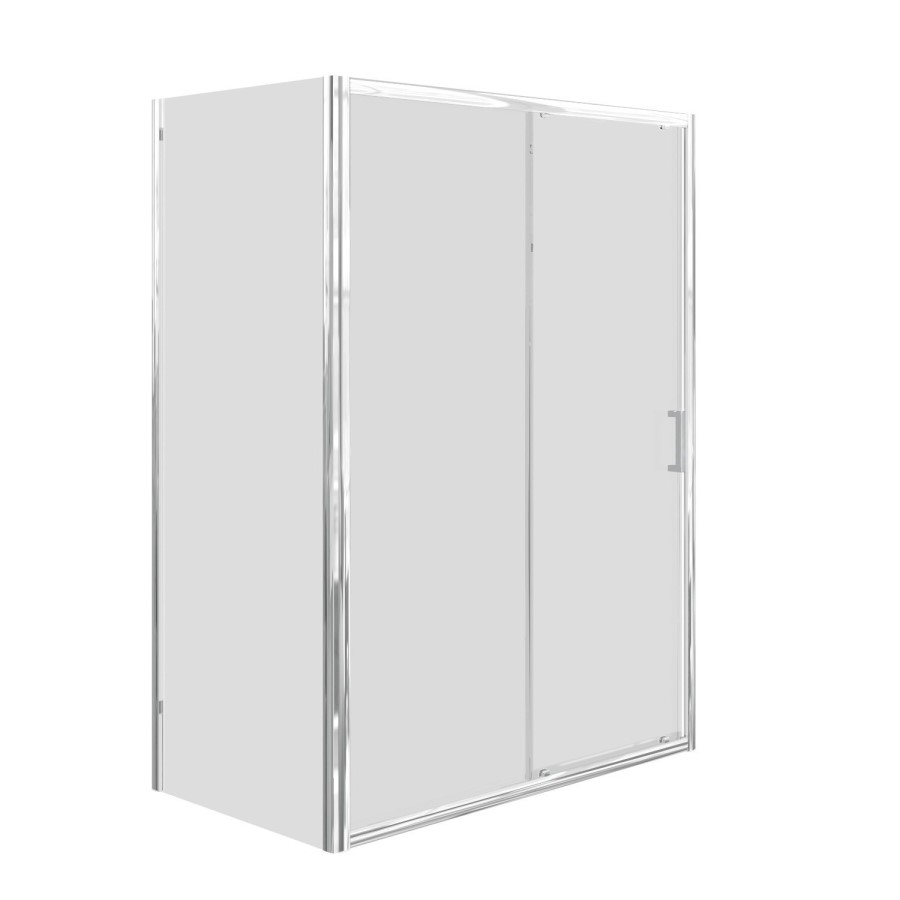 1400x800mm Chrome 6mm Glass Rectangular Sliding Enclosure - Carina