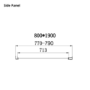 1400x800mm Chrome 6mm Glass Rectangular Sliding Enclosure - Carina