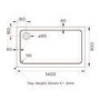 1400x800mm Chrome 6mm Glass Rectangular Sliding Shower Enclosure with Shower Tray - Carina