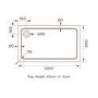 1400x900mm Chrome 6mm Glass Rectangular Sliding Shower Enclosure with Shower Tray - Carina