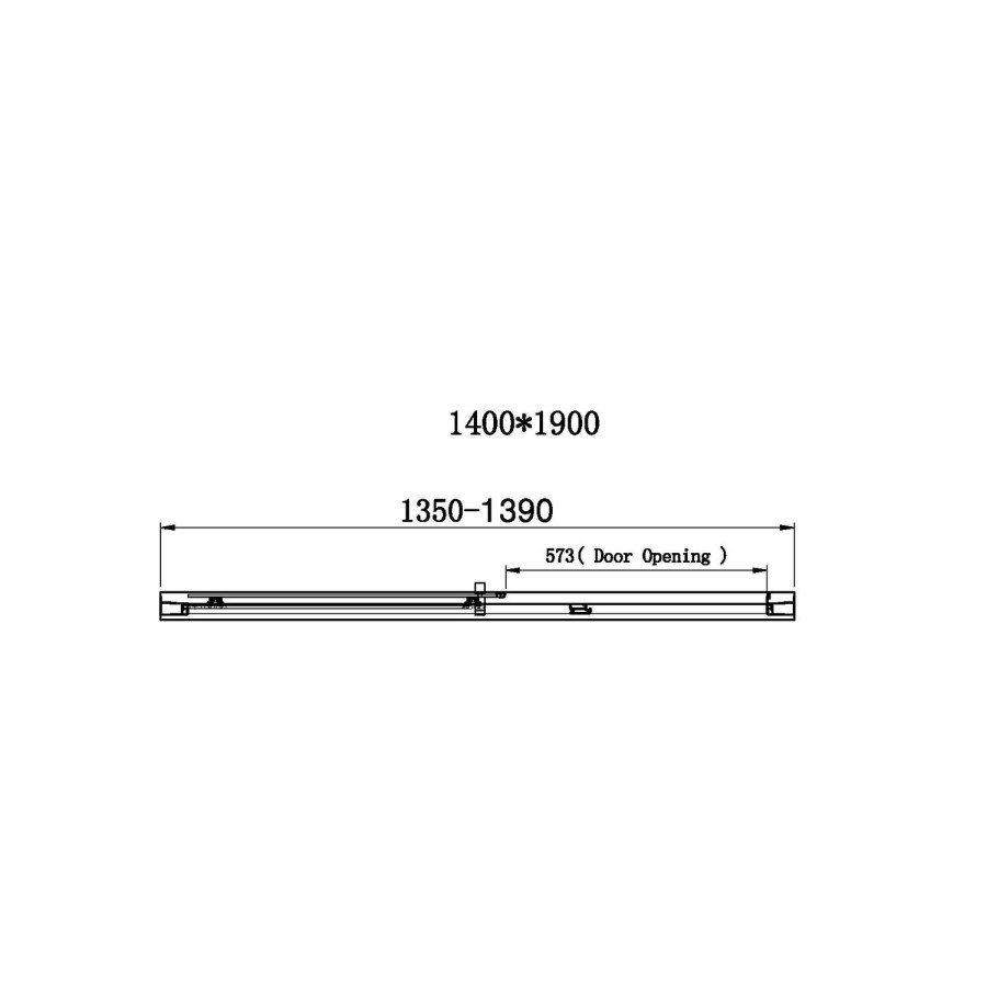 1400x900mm Chrome 6mm Glass Rectangular Sliding Shower Enclosure with Shower Tray - Carina