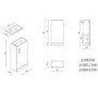400mm White Freestanding Cloakroom Vanity Unit with Basin and Black Handle - Ashford