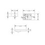 400mm White Freestanding Cloakroom Vanity Unit with Basin and Black Handle - Ashford