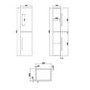 ALMOST PERFECT - Double Door White Wall Hung Tall Bathroom Cabinet with Brushed Brass Handles 350 x 1400mm - Ashford