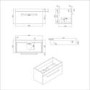 ONLY OPENED - 800mm White Wall Hung Vanity Unit with Basin and Black Handle - Ashford