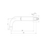 Black One Outlet Valve With Wall Mounted Bath Spout - Arissa