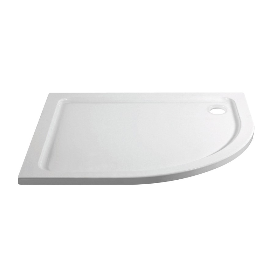 900x760mm Black 8mm Glass Right Hand Offset Quadrant Shower Enclosure with Shower Tray - Pavo