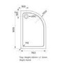 900x760mm Black 8mm Glass Right Hand Offset Quadrant Shower Enclosure with Shower Tray - Pavo