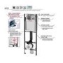 Wall Hung Rimless Toilet with Soft Close Seat, Black Mechanical Flush Plate, 1177mm Wirquin Frame & Cistern – Newport