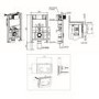 Wall Hung Rimless Toilet with Soft Close Seat, White Glass Sensor Flush Plate, 820mm Frame & Cistern – Newport
