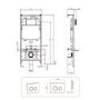 Wall Hung Rimless Toilet with Soft Close Seat, Chrome Mechanical Flush Plate, 1168mm Frame & Cistern – Newport